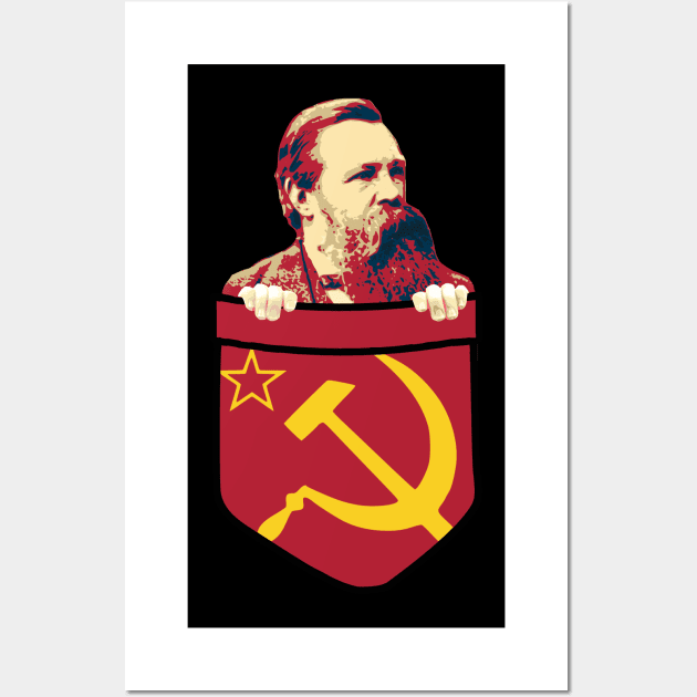 Friedrich Engels In My Pocket Wall Art by Nerd_art